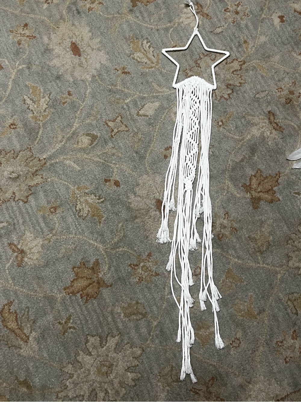 White Star Macrame Wall Hanging